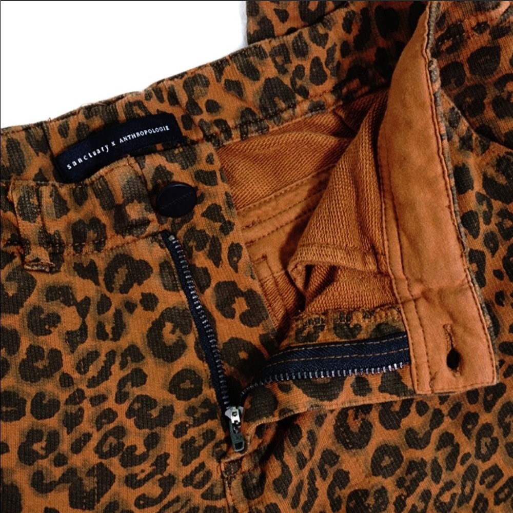 NWT XS Anthropologie X Sanctuary  Leopard Joggers - Picture 4 of 6